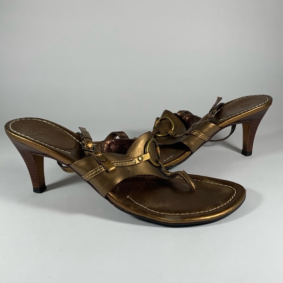 Cole Haan Shoes - Cole Haan Collection Gold Heeled Sandals